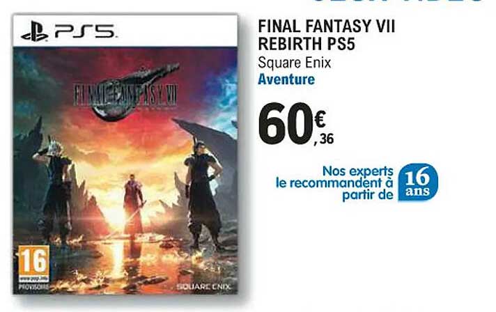 final fantasy VII rebirth ps5