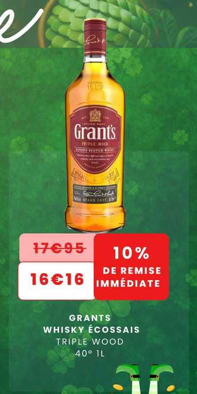 grants whisky écossais triple wood