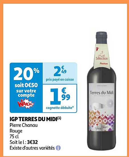 igp terres du midi pierre chanau rouge