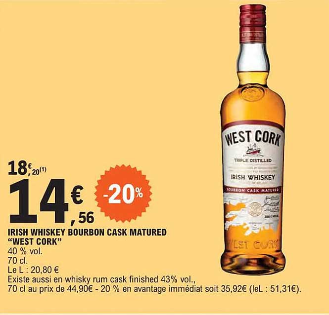 irish whiskey bourbon cask matured "west cork"