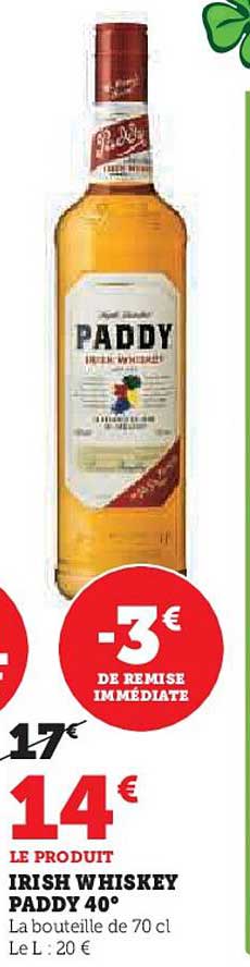 Irish Whiskey Paddy 40°