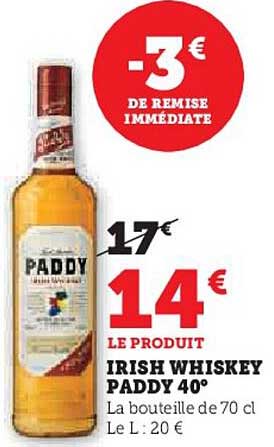 Irish Whiskey Paddy 40°