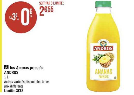 Jus Ananas Pressés Andros