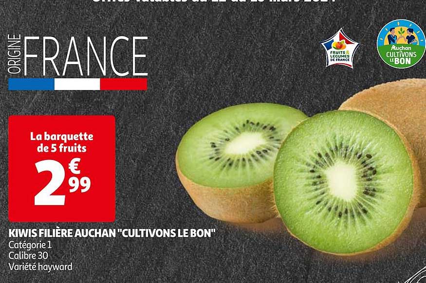 kiwis filière auchan "cultivons le bon"