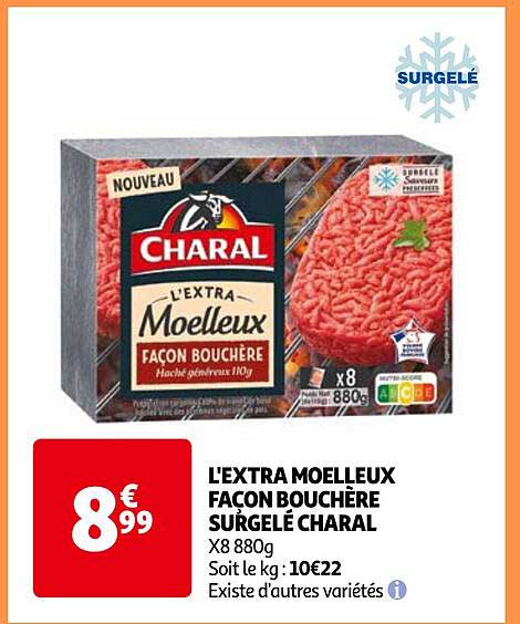 l'extra moelleux façon bouchère surgelé charal