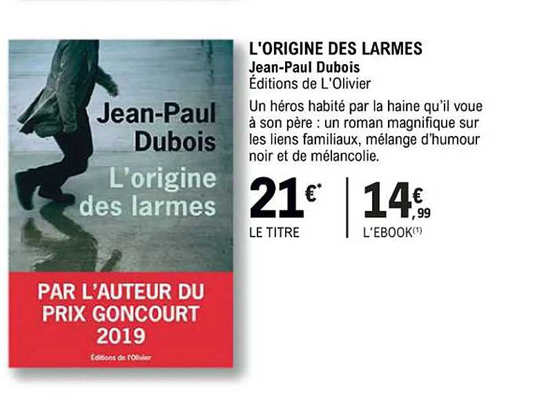 l'origine des lames - jean-paul dubois