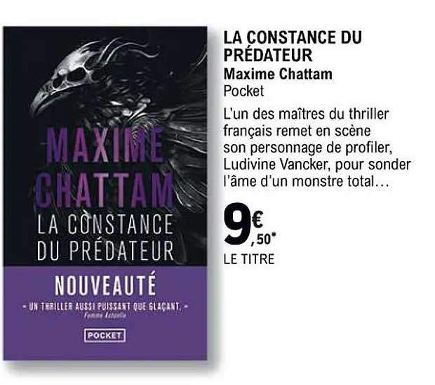 la constance du prédateur - maxime chattam