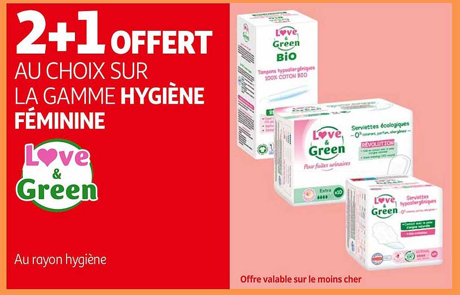 la gamme hygiène féminine love & green