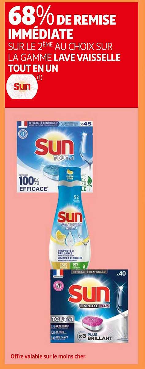 la gamme lave vaisselle tout en un sun