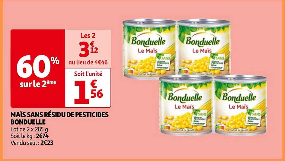 maïs sans résidu de pesticides bonduelle