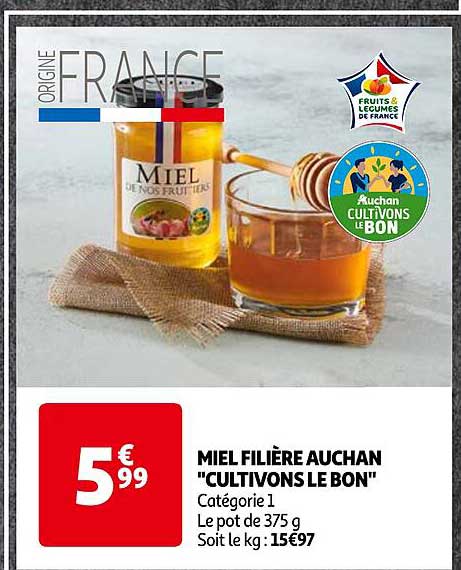miel filière auchan "cultivons le bon"