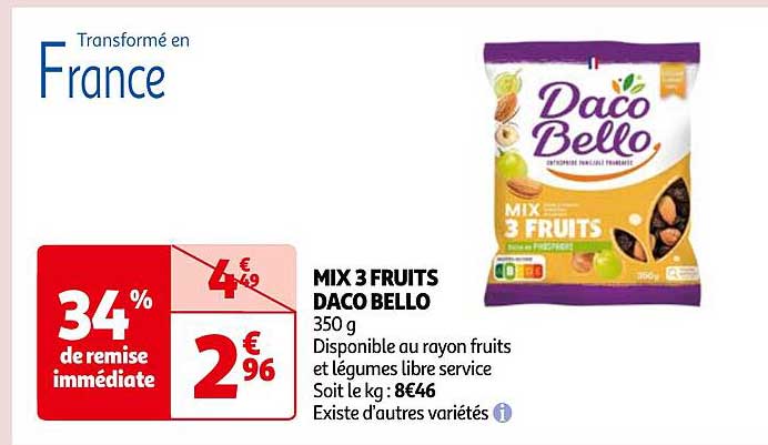 mix 3 fruits daco bello