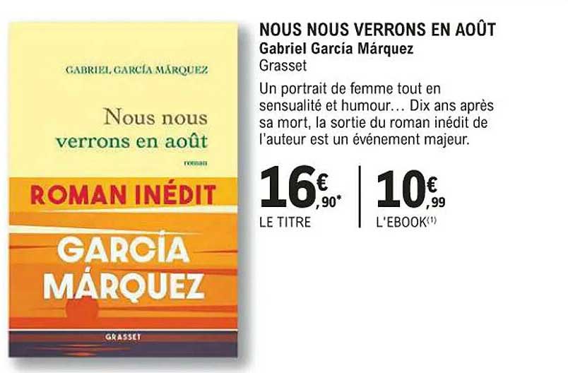nous nous verrons en août gabriel garcia márquez grasset