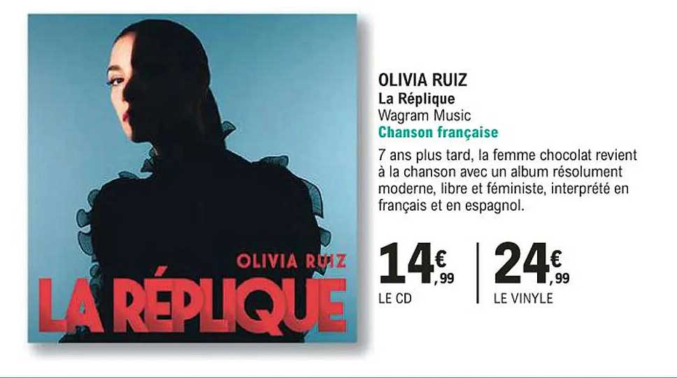 olivia ruiz - la réplique - wagram music - chanson française