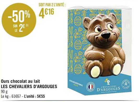 ours chocolat au lait les chevaliers d'argouges