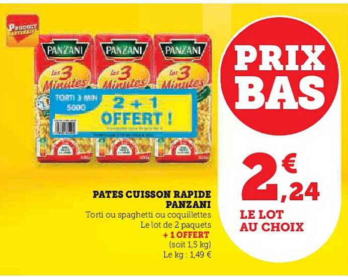 Pâtes Cuisson Rapide Panzani