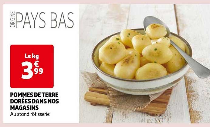 pommes de terre dorées dans nos magasins