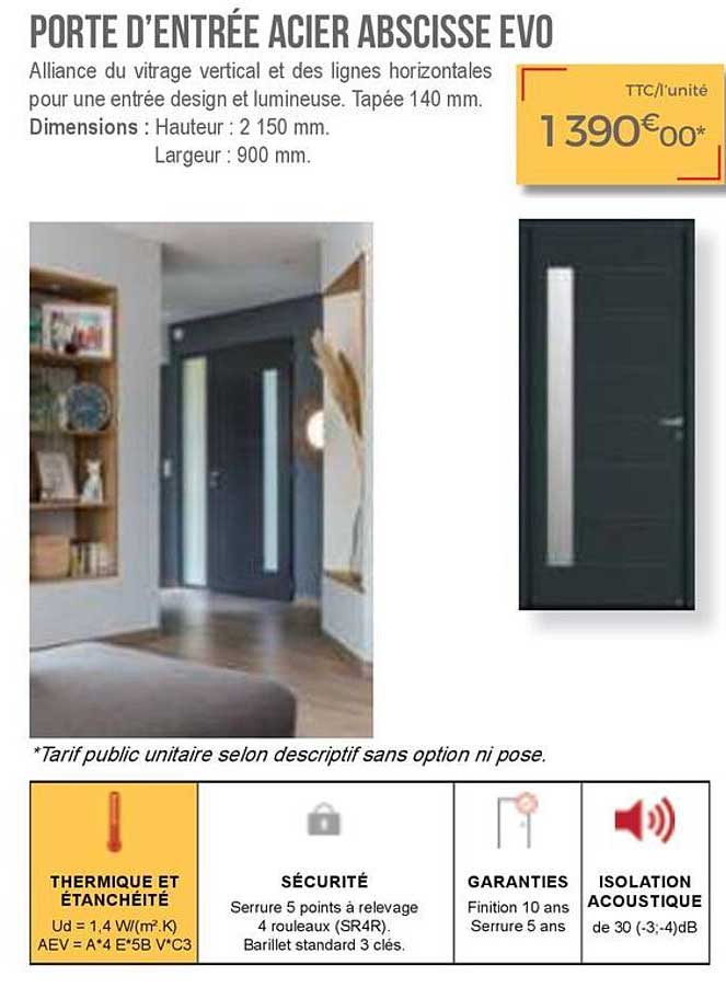 porte d'entrée acier abscisse evo