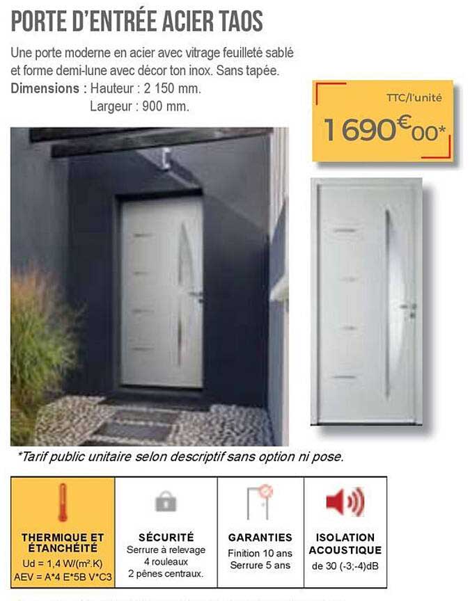 porte d'entrée acier taos