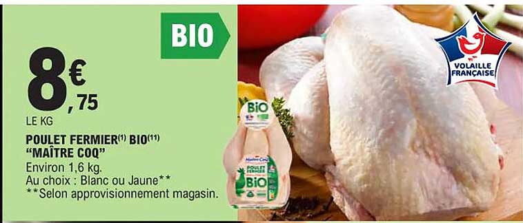 Poulet Fermier Bio "maître Coq"