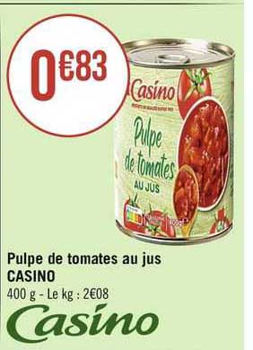 Pulpe De Tomates Au Jus Casino