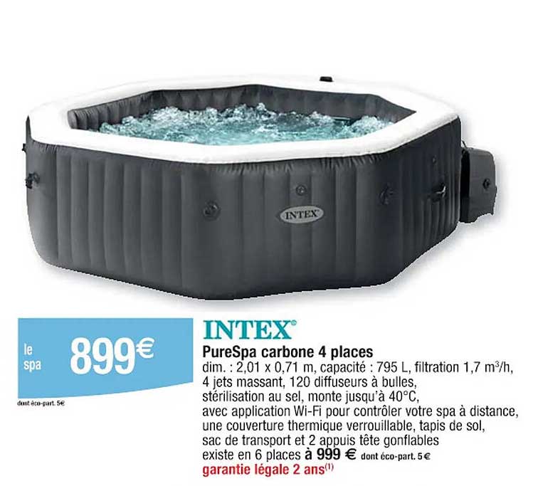 pureSpa carbone 4 places intex