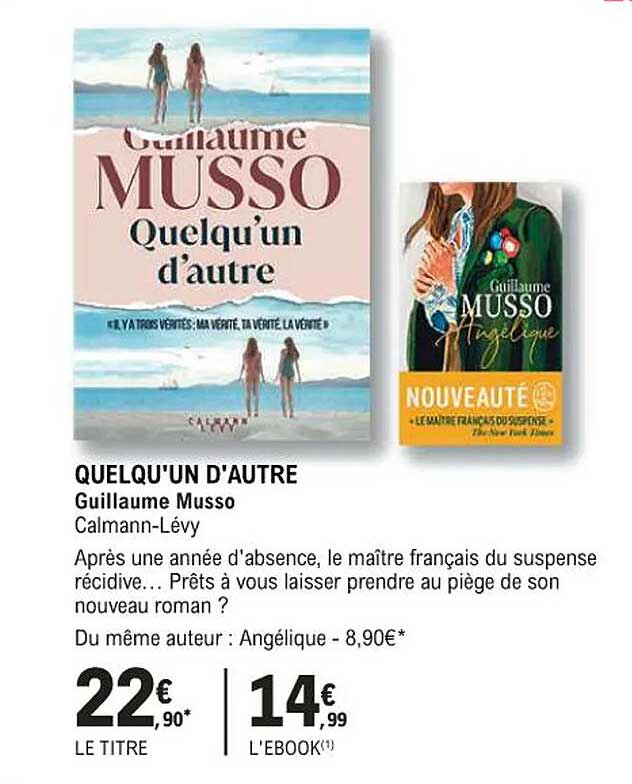 quelqu'un d'autre - guillaume musso