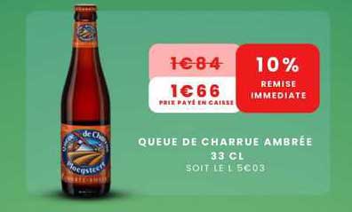queue de charrue ambrée 33 cl