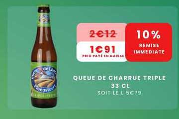 queue de charrue triple 33 cl