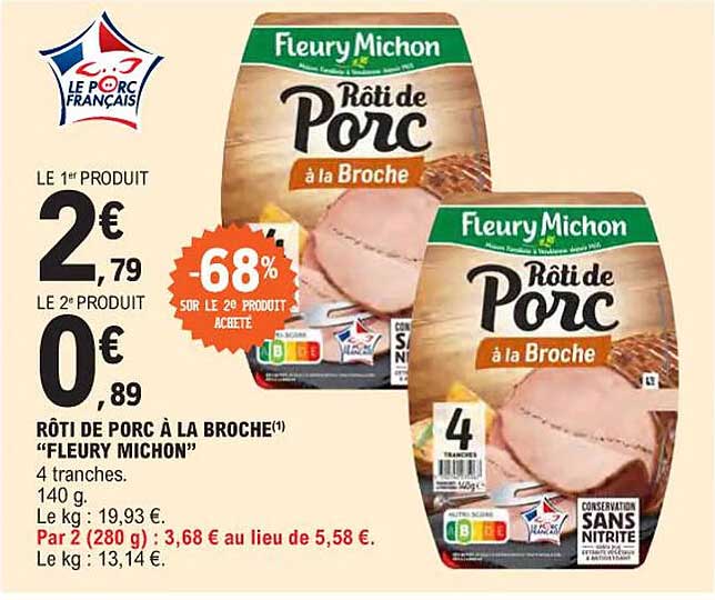 rôti de porc à la broche "fleury michon"