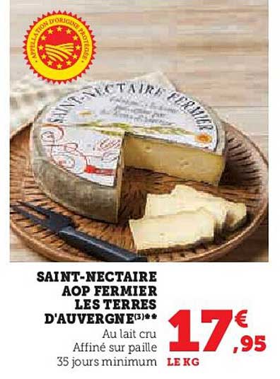 saint-nectaire aop fermier les terres d'auvergne