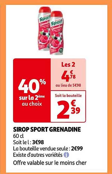 Sirop Sport Grenadine