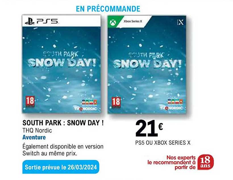 south park : snow day ! - thq nordic - aventure