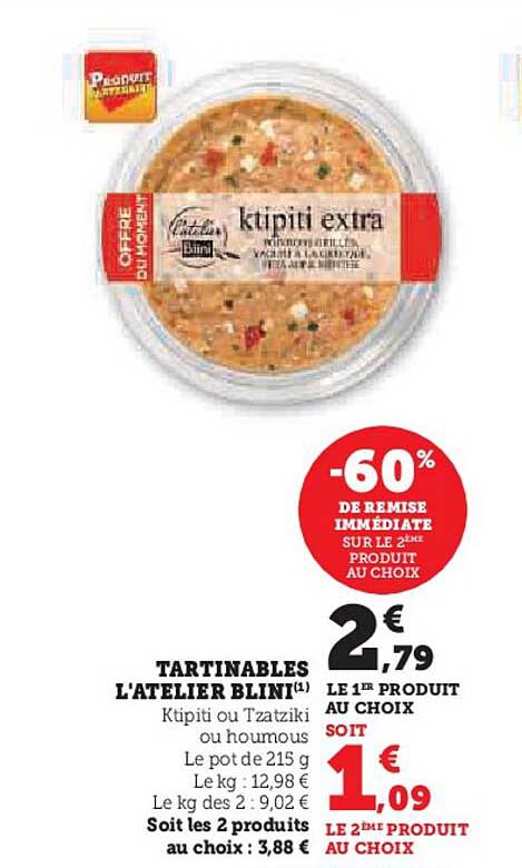 tartinables l'atelier blini