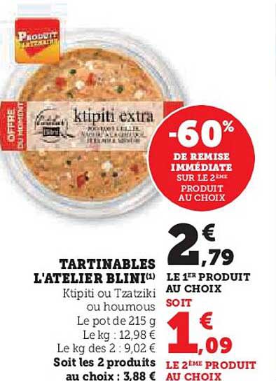 tartinables l'atelier blini