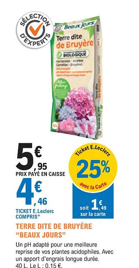 terre dite de bruyère "beaux jours"