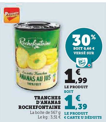 tranches d'ananas rochefontaine