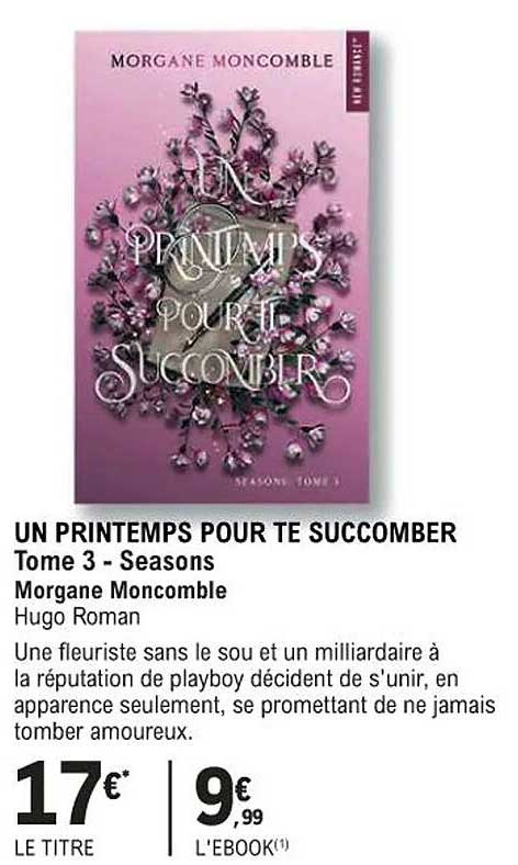 un printemps pour te succomber - tome 3 - seasons morgan moncomble