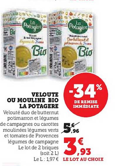 Velouté Ou Mouliné Bio La Potagère