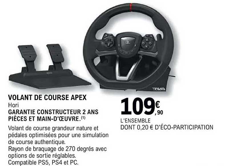 volant de course apex - hori