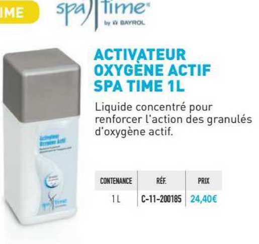 activateur oxygène actif spa time 1l