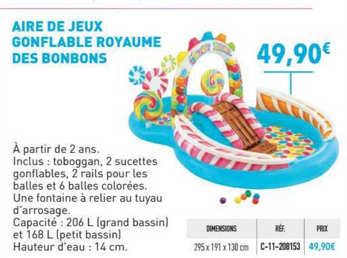 aire de jeux gonflable royaume des bonbons