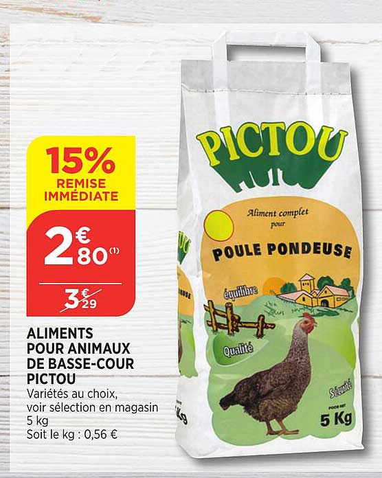 aliments pour animaux de basse-cour pictou