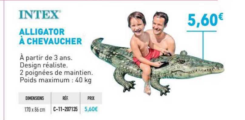 alligator à chevaucher intex