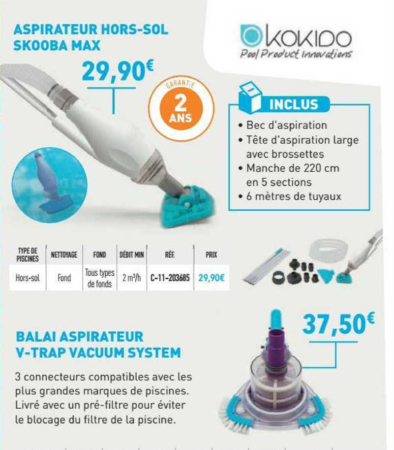 aspirateur hors-sol skooba max, balai aspirateur v-trap vacuum system