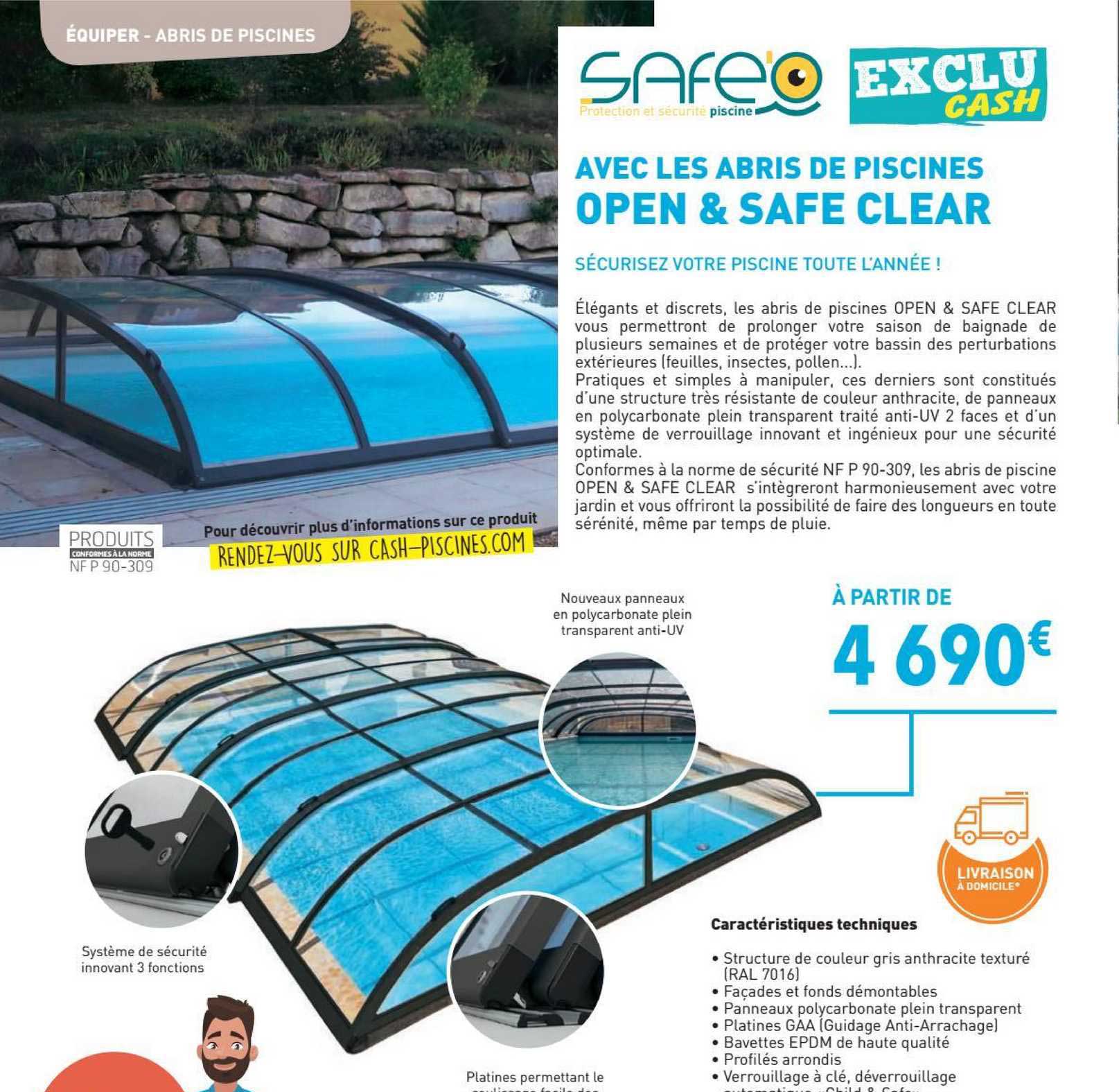 avec les abris de piscines open & safe clear