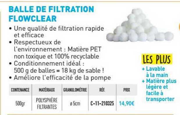 balle de filtration flowclear