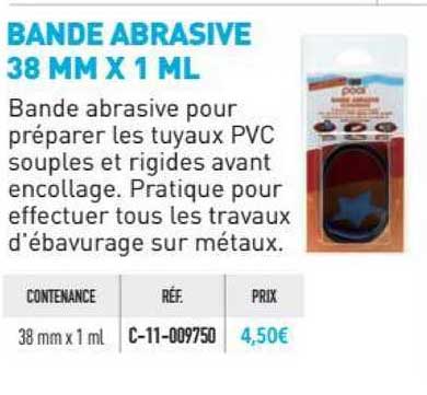 bande abrasive 38 mm x 1 ml