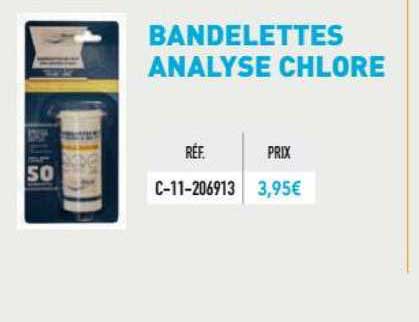 bandelettes analyse chlore