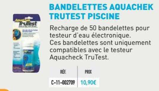 bandelettes aquachek trutest piscine